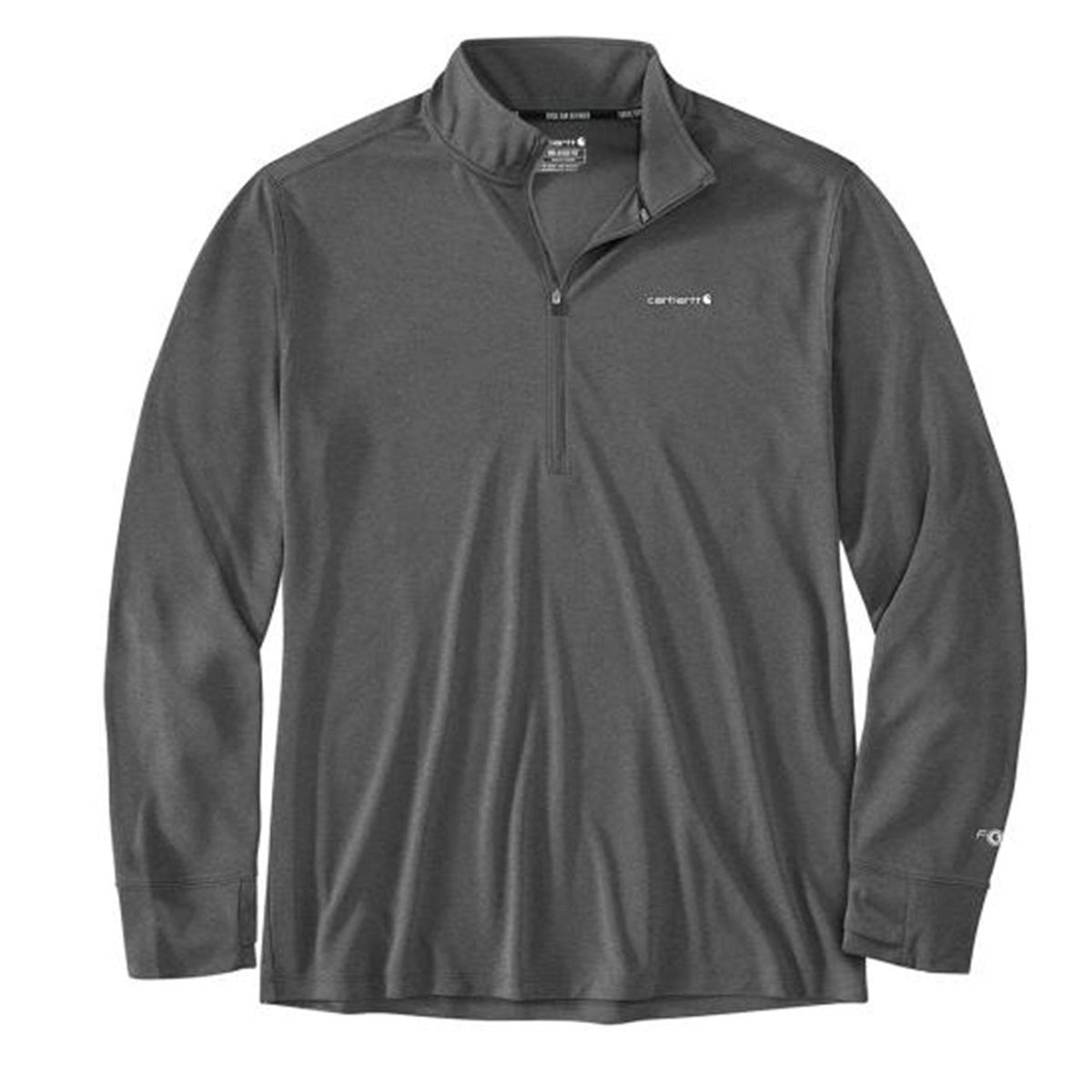 Image of the Carhartt Force Sun Defender Relaxed Fit 1/2 Zip in Steel Heather