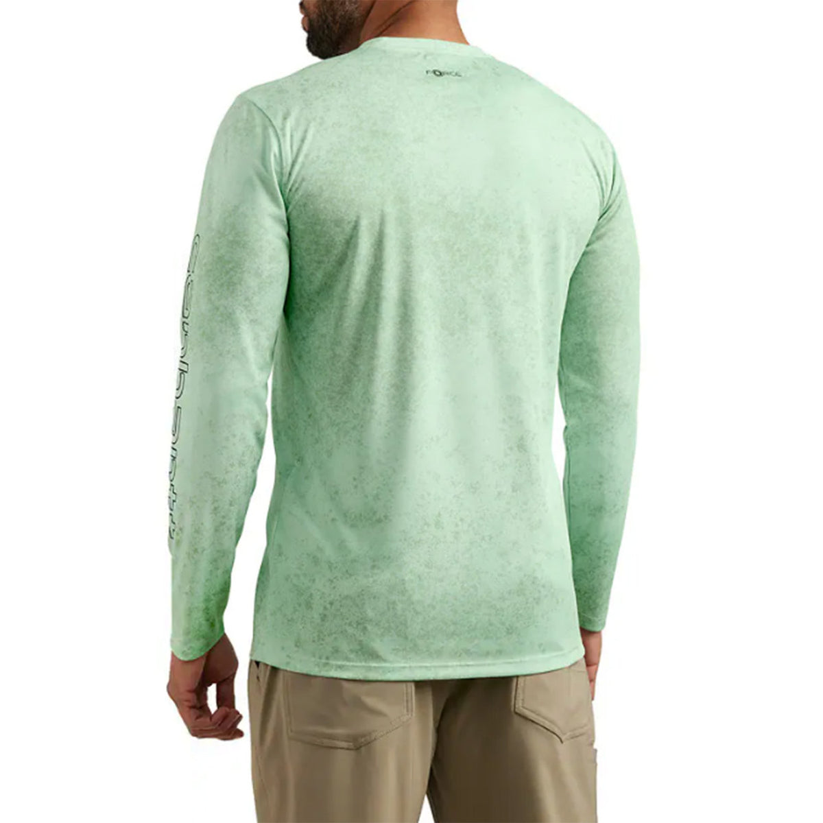 Carhartt Force Sun Defender Lightweight Long-Sleeve Print T-Shirt Back Image in Big Sky Watercolor Camo
