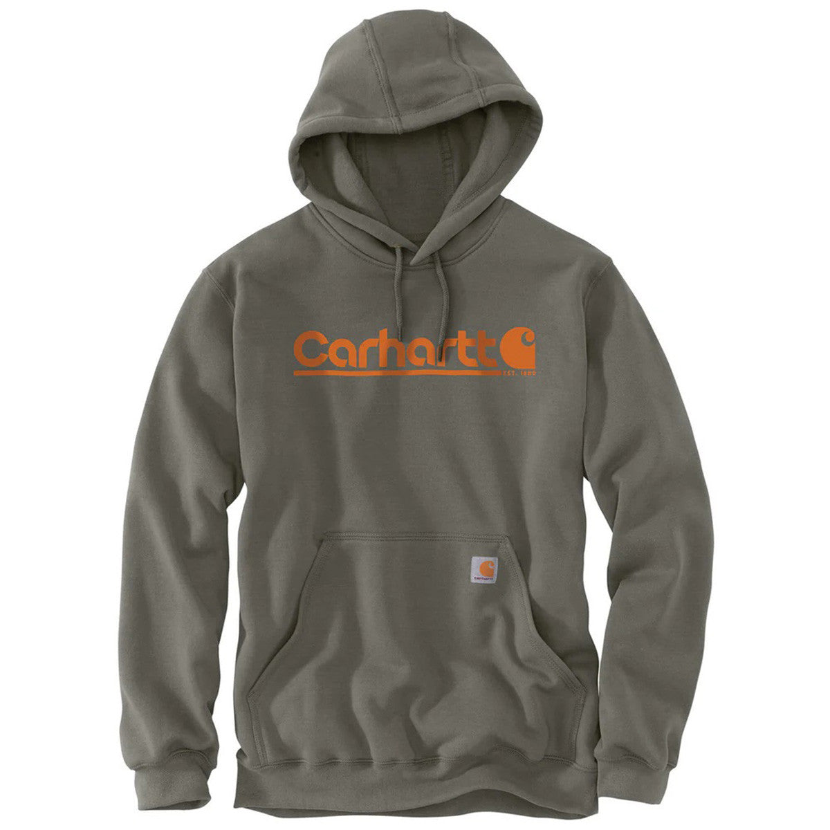 Carhartt Loose Fit Mid Weight Logo Graphic Sweatshirt Image in Dusty Olive