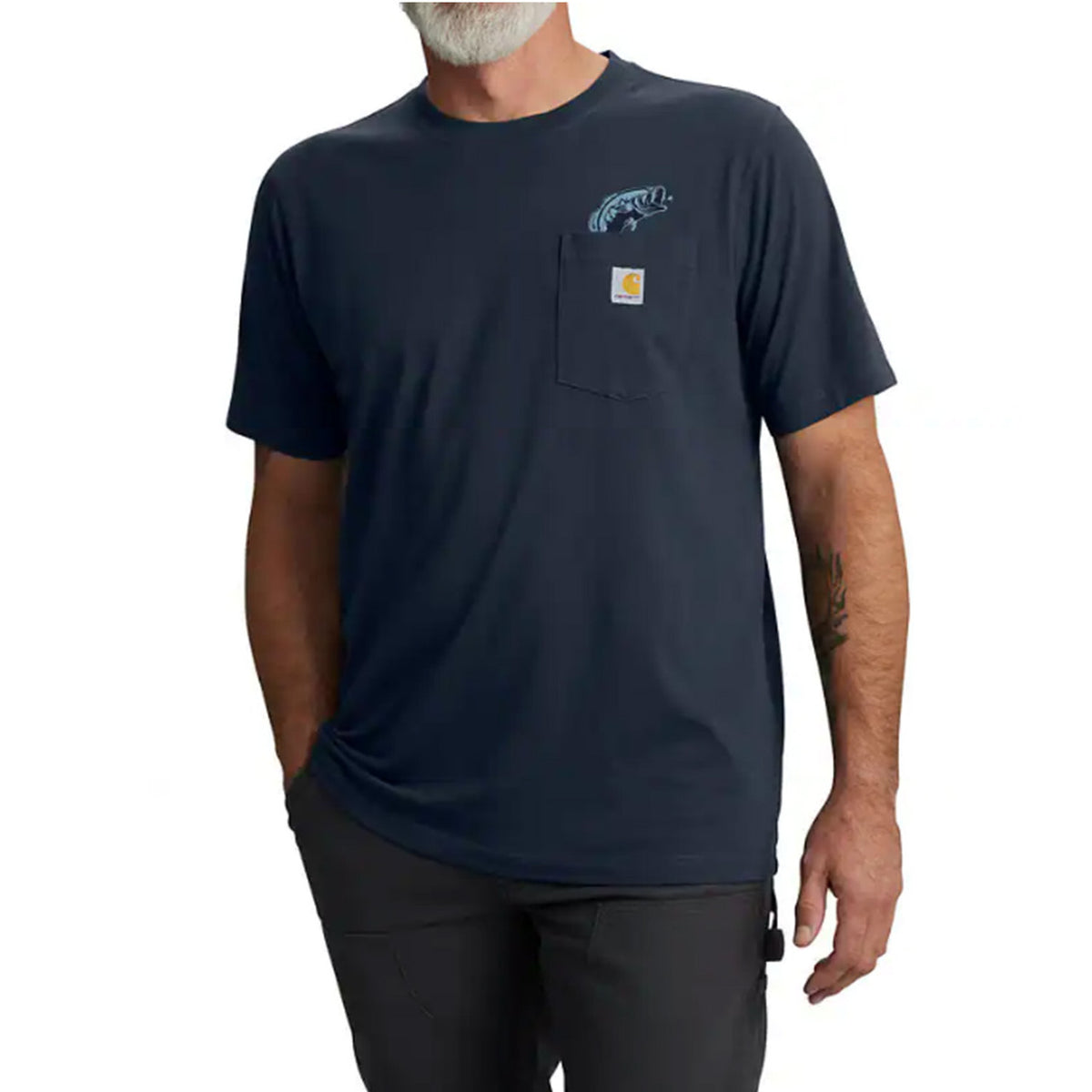 Carhartt Relaxed Fit Lightweight Short-Sleeve Pocket Fish Graphic T-Shirt Front Image