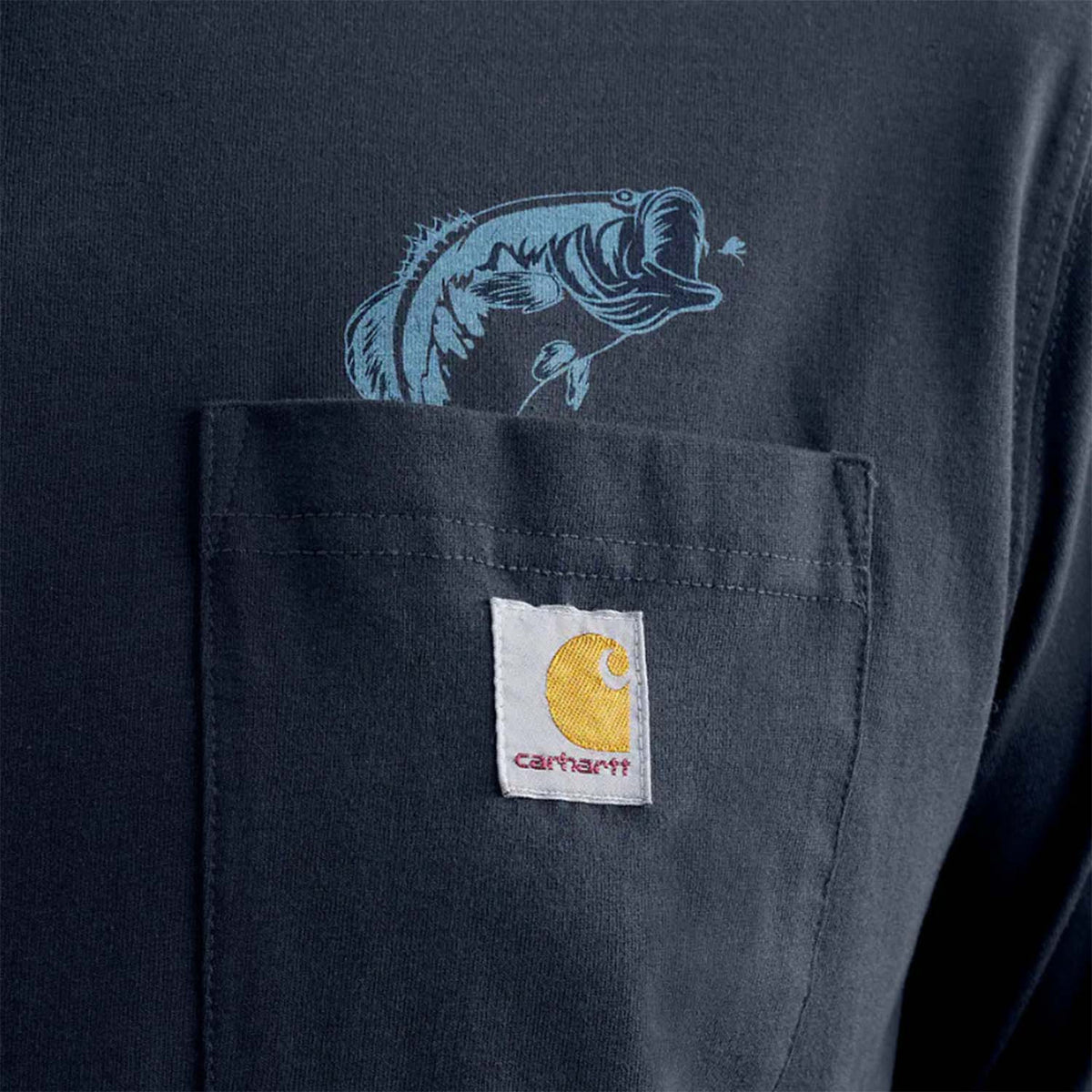 Carhartt Relaxed Fit Lightweight Short-Sleeve Pocket Fish Graphic T-Shirt Pocket Image