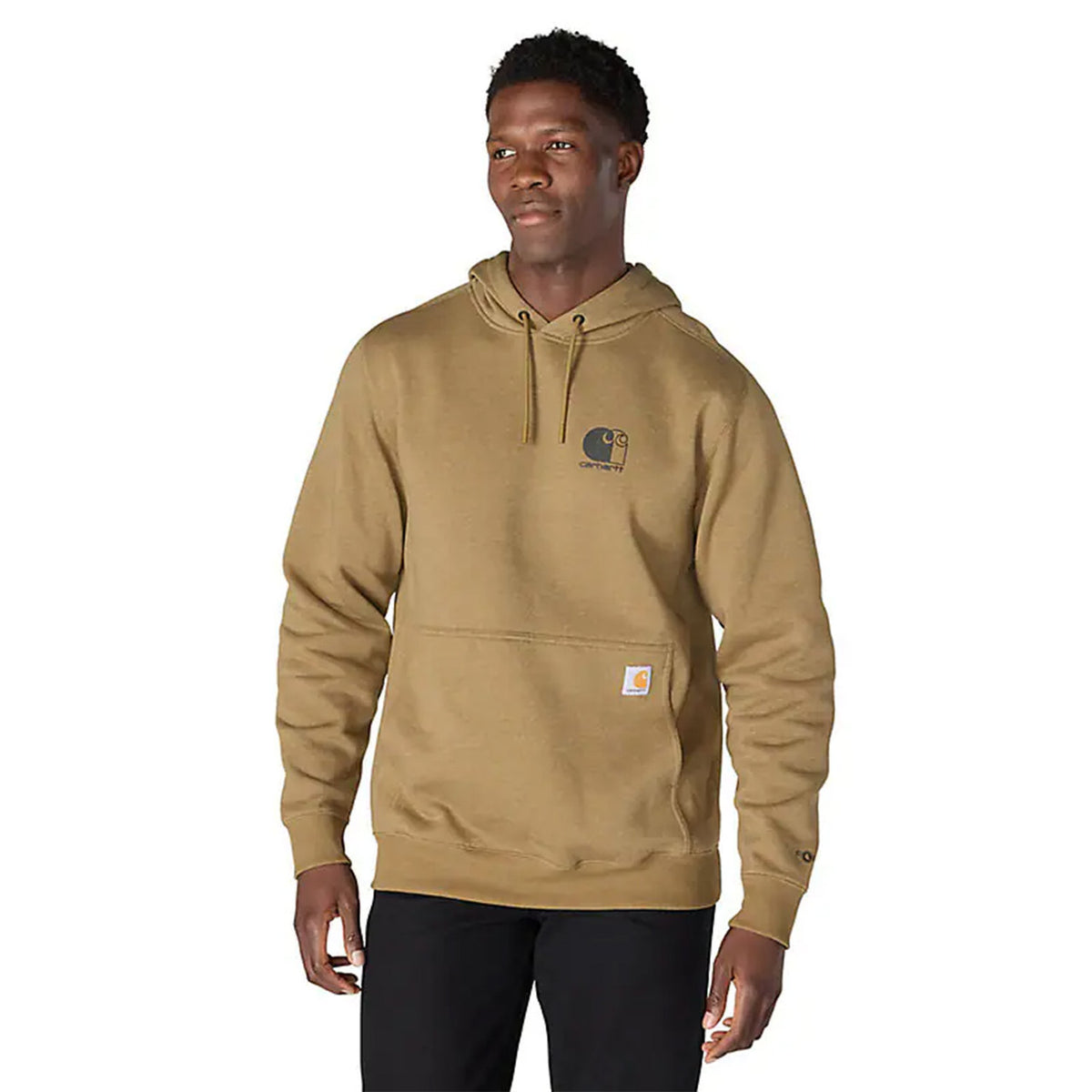 Image of the Carhartt Force Logo Sweatshirt in Night Fatigue Heather