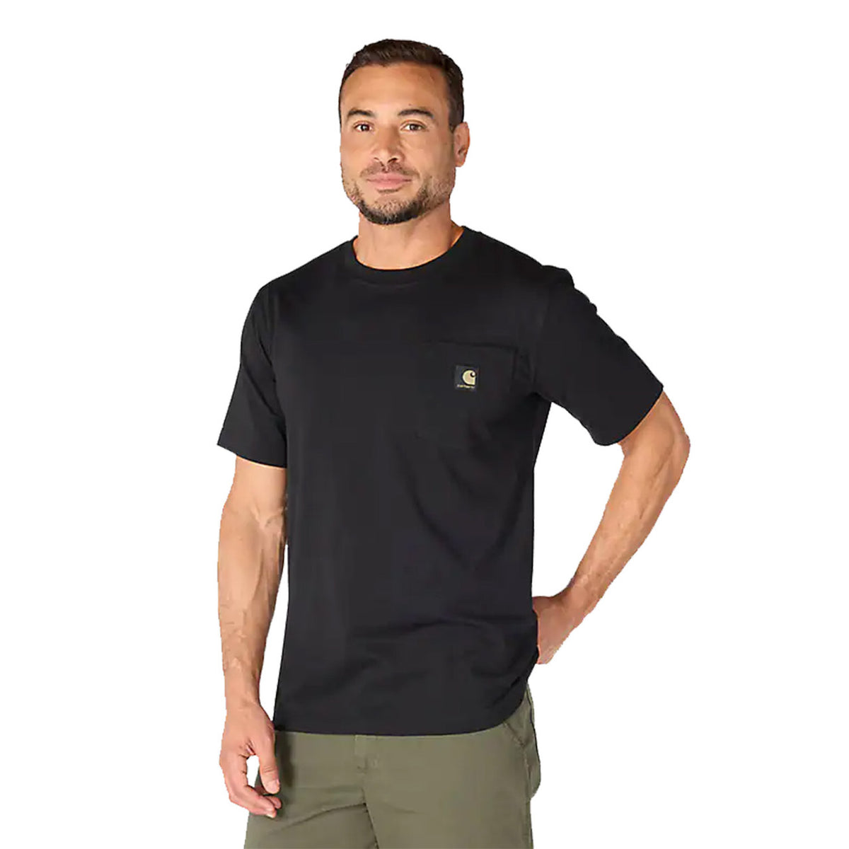 Front image of the Carhartt Irvine Relaxed Fit Block Camo T-Shirt.