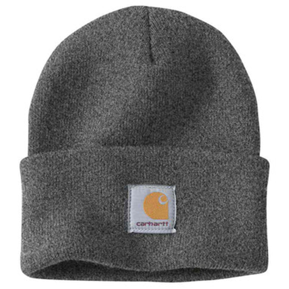 Carhartt Knit Cuffed Beanie Image in Coal Heather