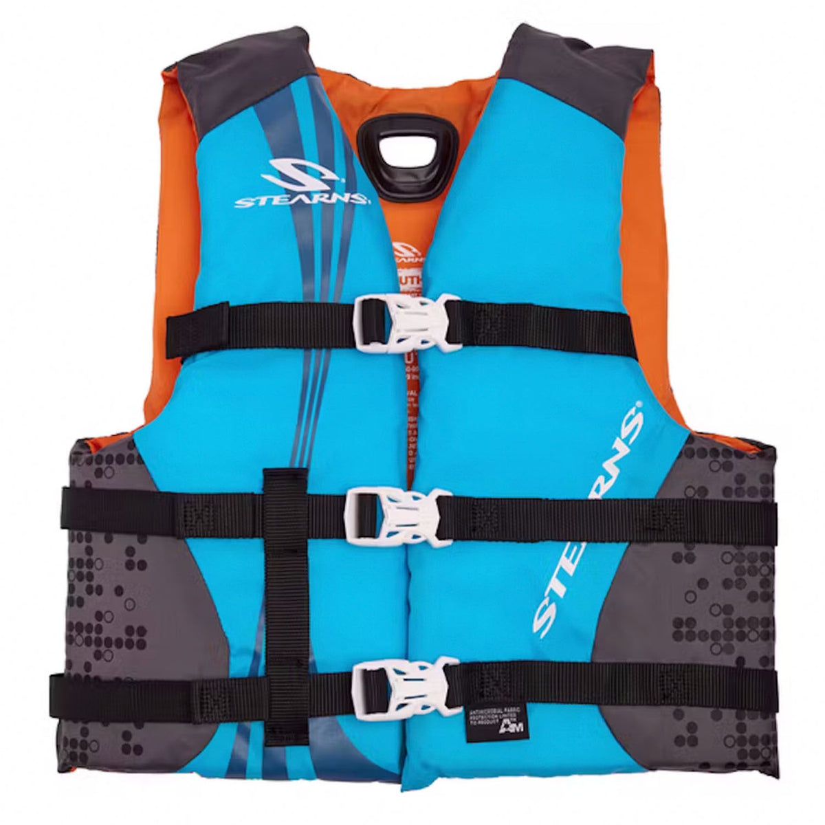 Stearns Youth Nylon Blue Life Jacket Front Image