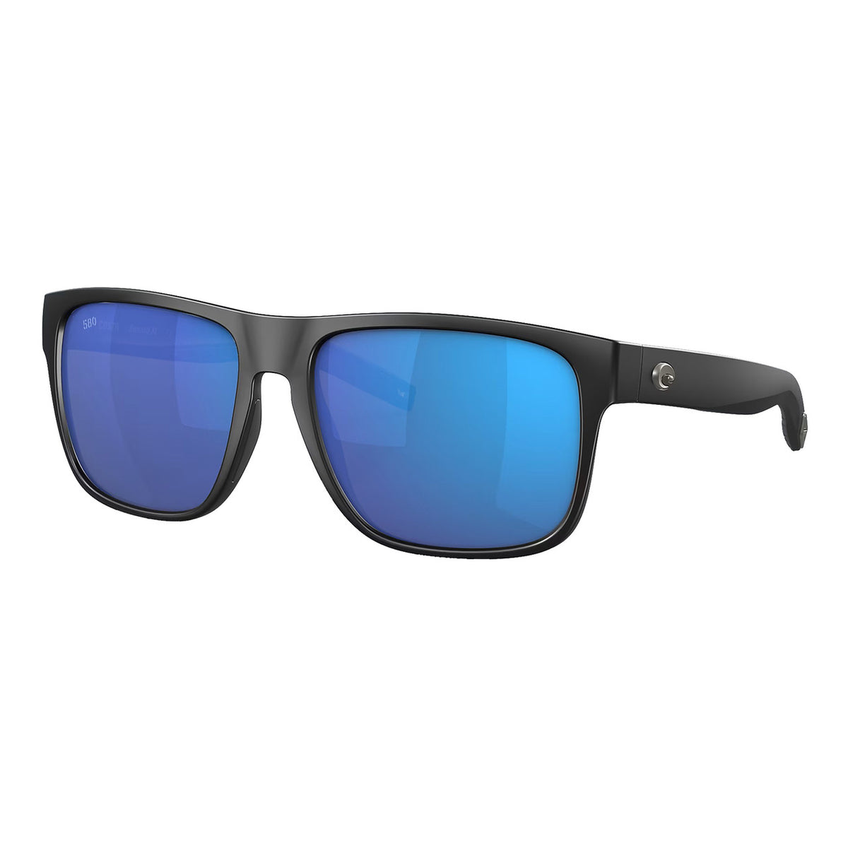 Costa Spearo XL Polarized Sunglasses Image in Blue Mirror 580G Matte Black