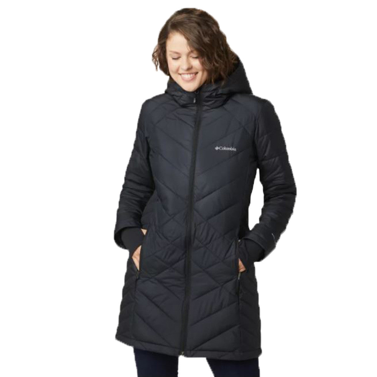 Columbia Heavenly Long Hooded Jacket - Black-Gray