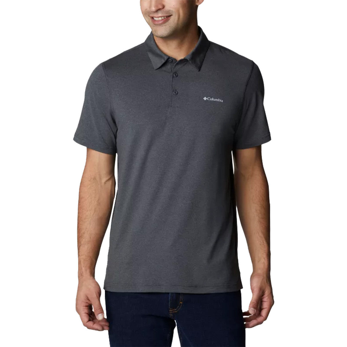 Columbia Men's Tech Trail Polo Shirt Image in Shark