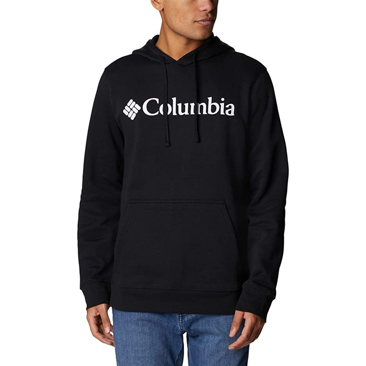 Columbia Trek Hoodie Image in Black Branded Logo