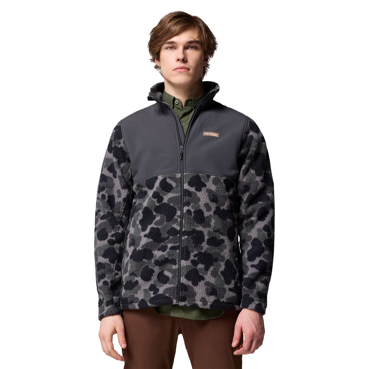 Image of the Columbia PHG Sherpa Jacket in Black/Deltahunter Camo