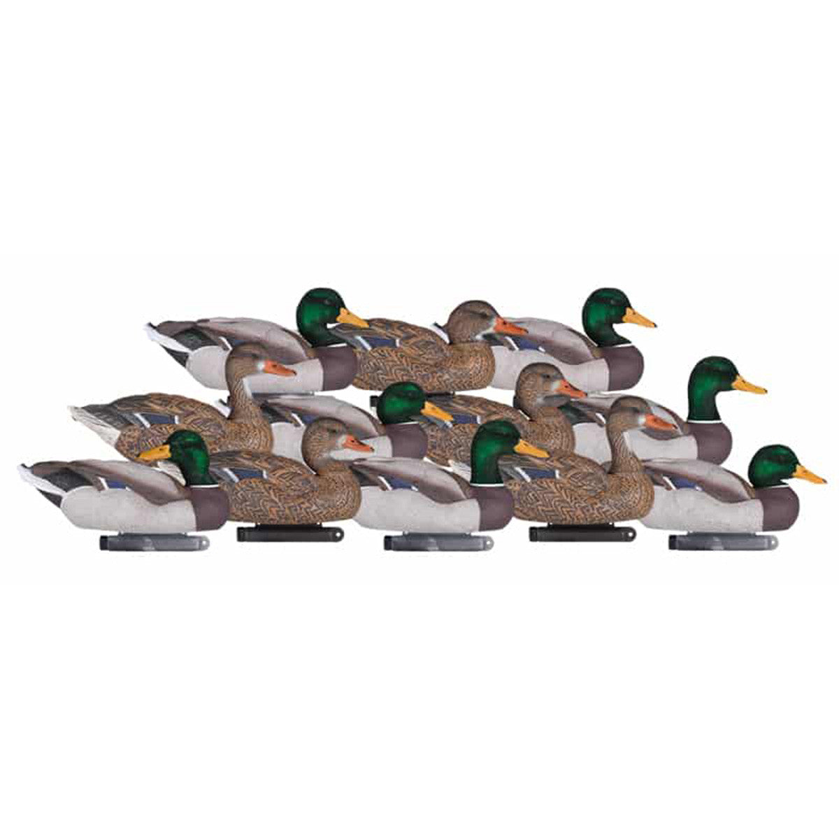 Dakota Decoys X-Treme Flocked Head Mallard Decoys 12 Pack Image