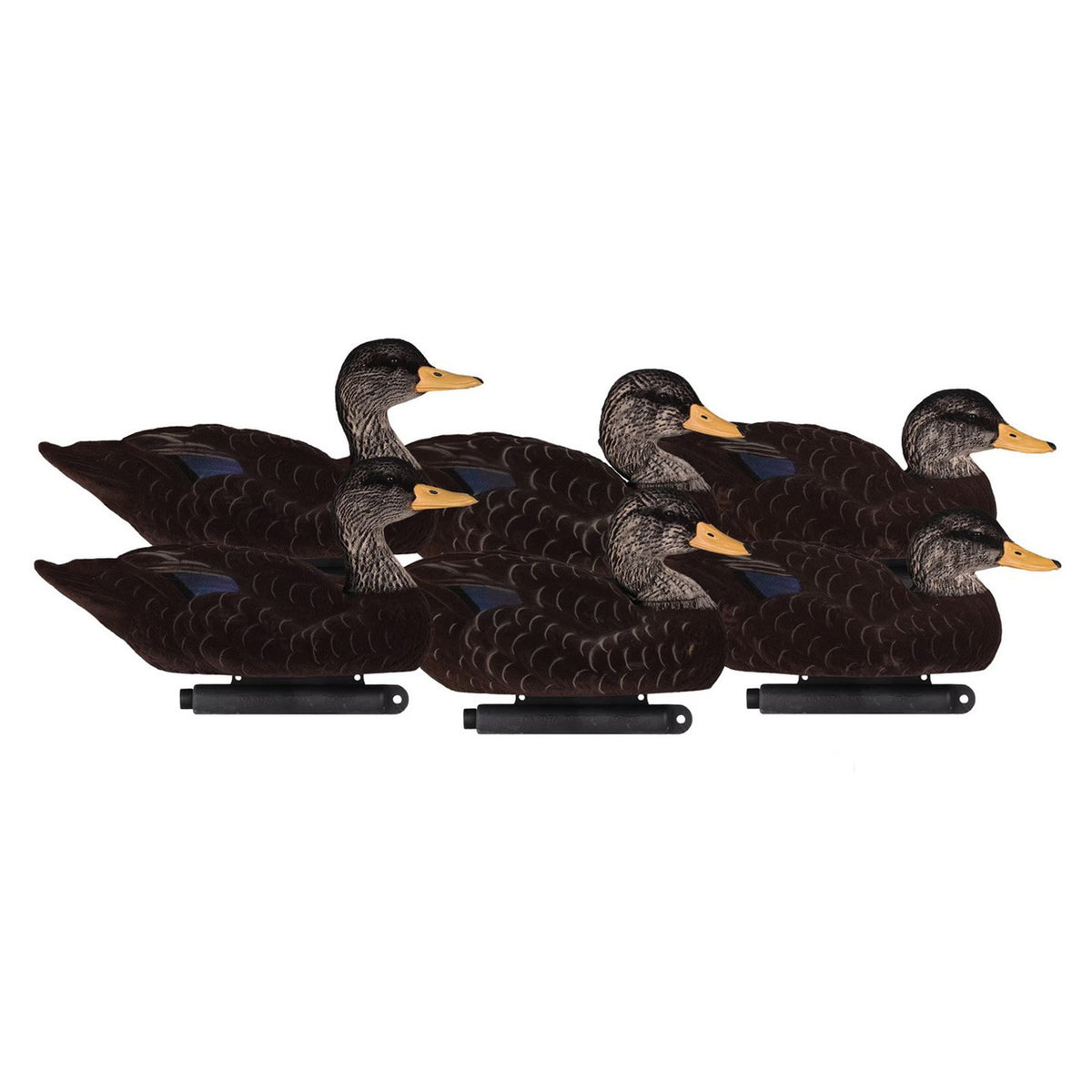 Dakota Decoys X-Treme Fully Flocked Black Duck Decoys, 6 Pack Image