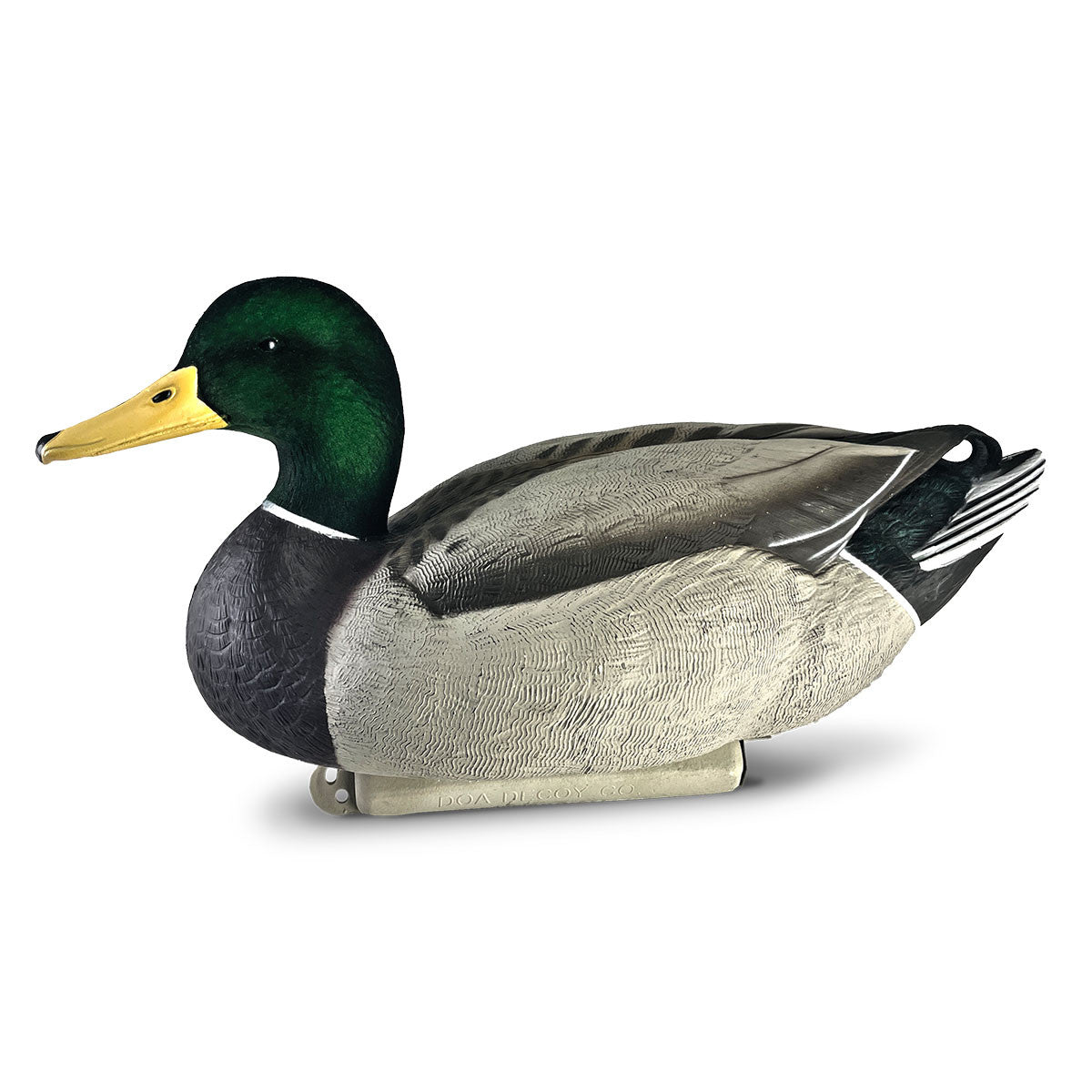 DOA Floating Mallard Duck Decoys with Flocked Drake Heads, 12 Pack Upright Drake Image
