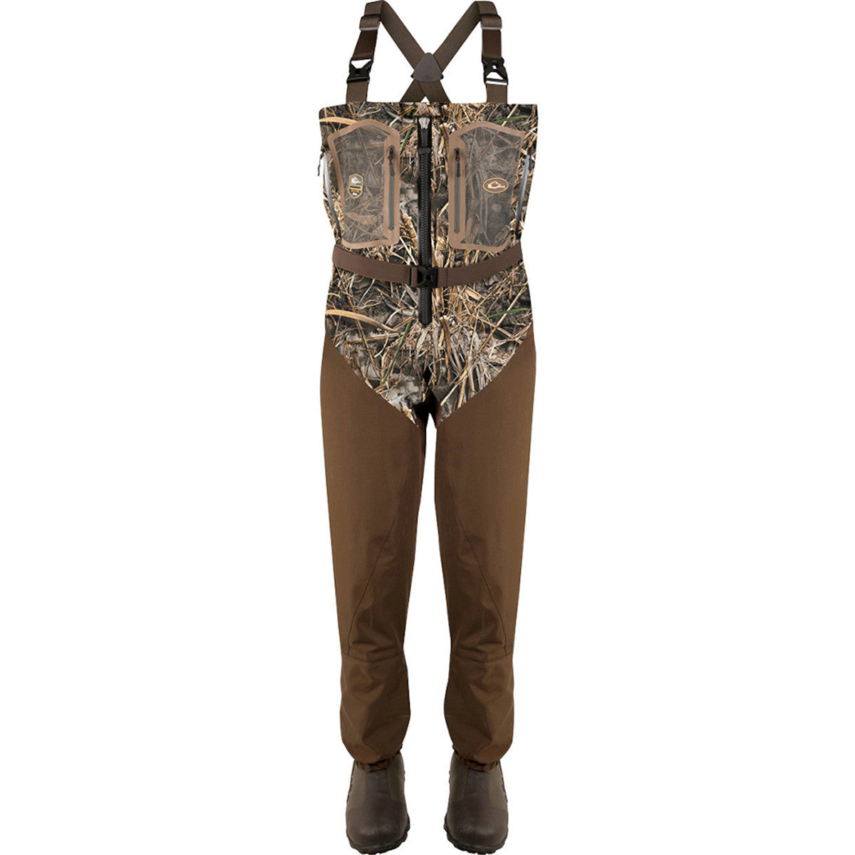 Drake Waterfowl Front Zip Guardian Elite 4-Layer Wader with Tear-Away Liner in Realtree Timber