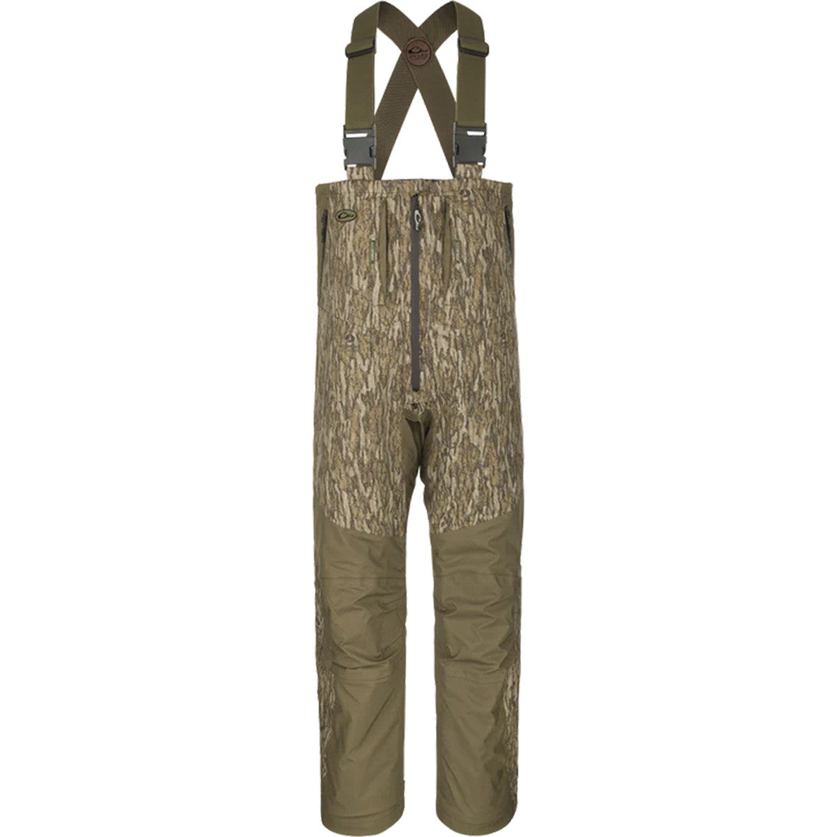 Drake G3 Flex Bib with BMZ Image in Mossy Oak Bottomland