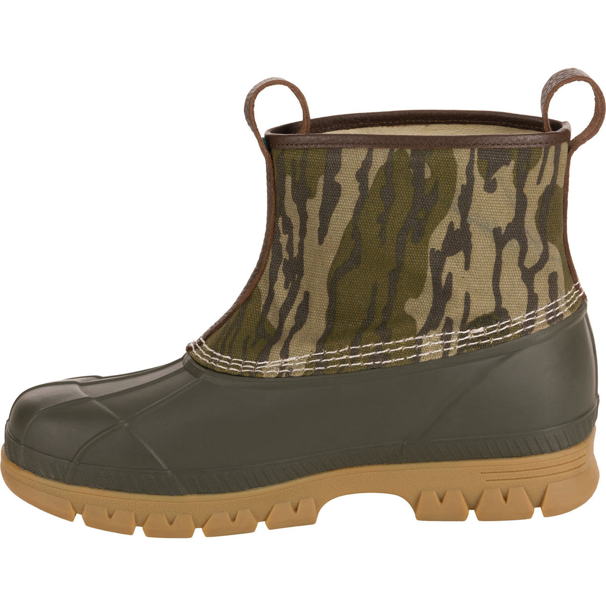 Drake Waterfowl Throwback 80 Waxed Canvas Pull On Duck Boot Inside Image in Mossy Oak Original Bottomland