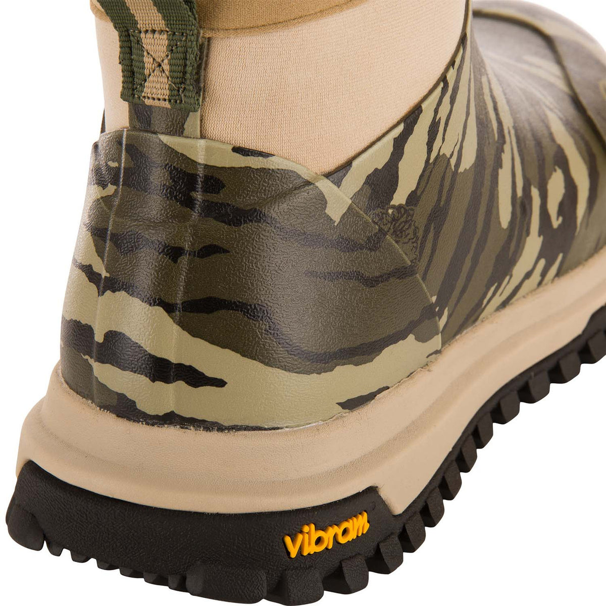 Heel Image of the Drake Waterfowl Offroad Rubber Deck Boots.