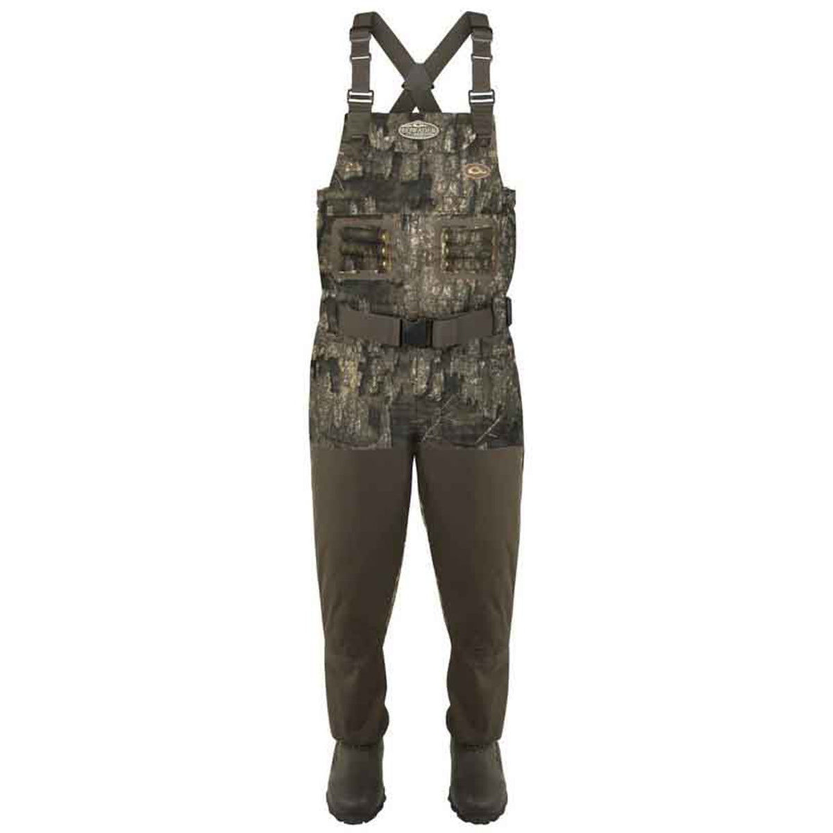 Drake Waterfowl Eqwader 1600 Breathable Wader with Tear-Away Liner Image in Realtree Timber