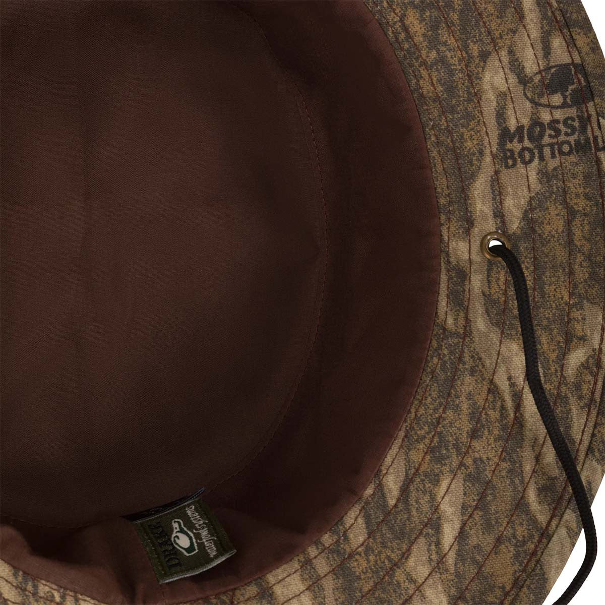 Drake Waterfowl Duk Boonie Hat Inside Image in Mossy Oak Bottomland