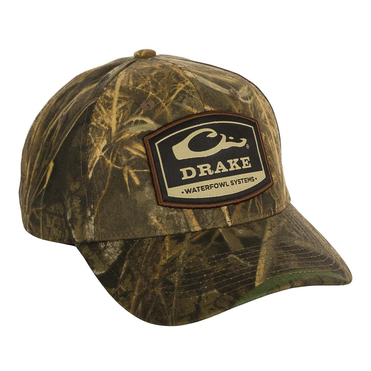 Drake Waterfowl 6-Panel Badge Cap Image in Realtree Max 7