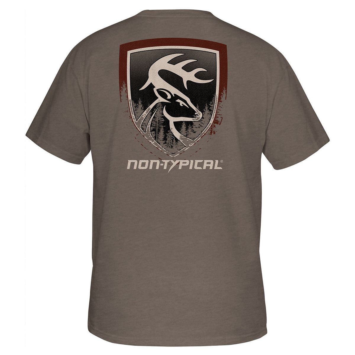 Image of the Drake In The Woods T-Shirt Back View in Walnut Heather