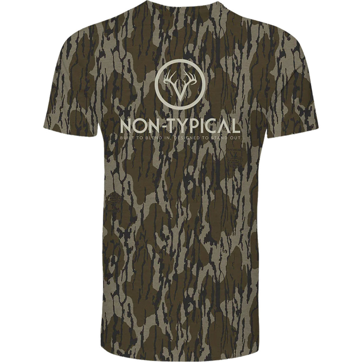 Image of the Drake Non-Typical Logo T-Shirt in Mossy Oak Original Bottomland