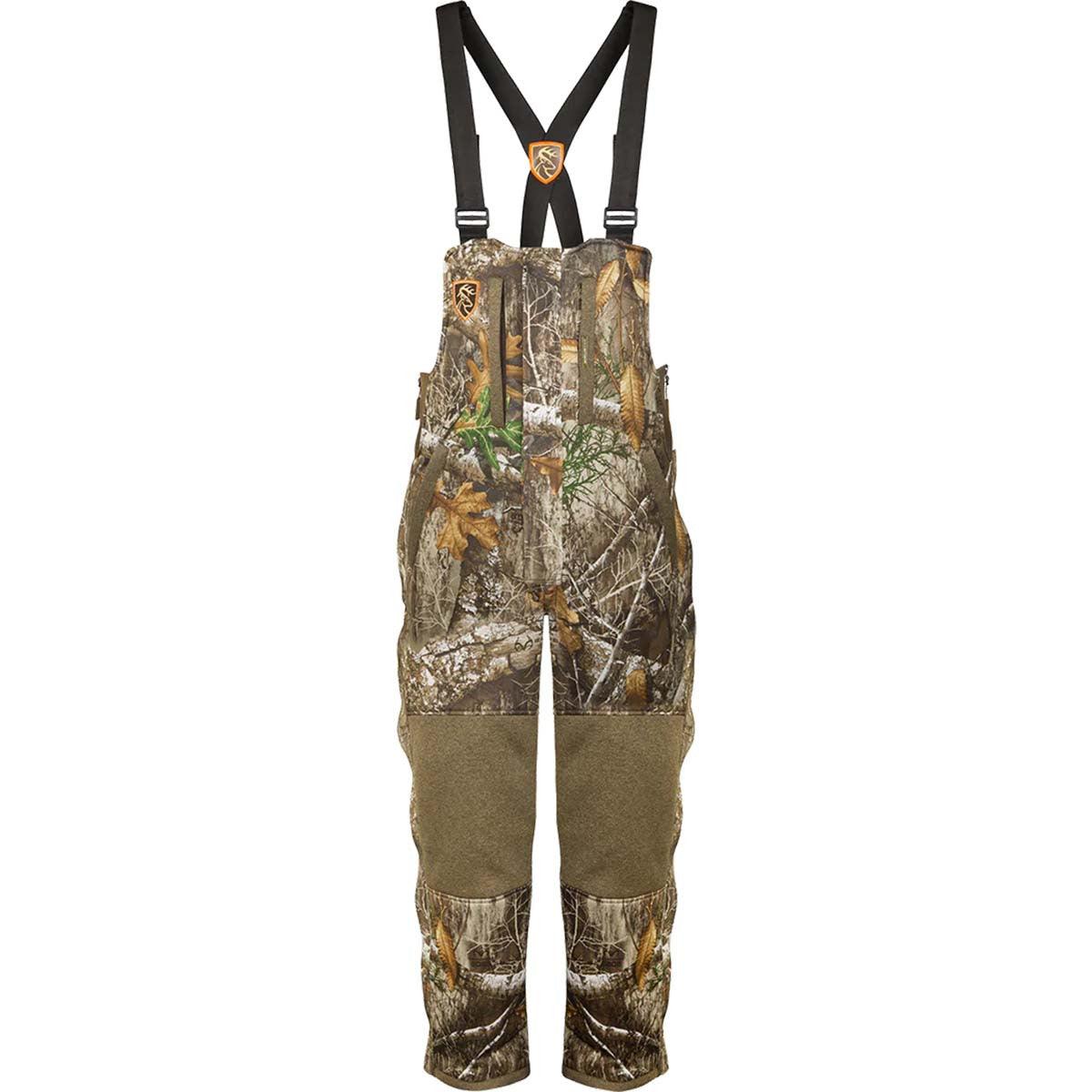Drake Waterfowl Youth Silencer Bib Image in Realtree Edge