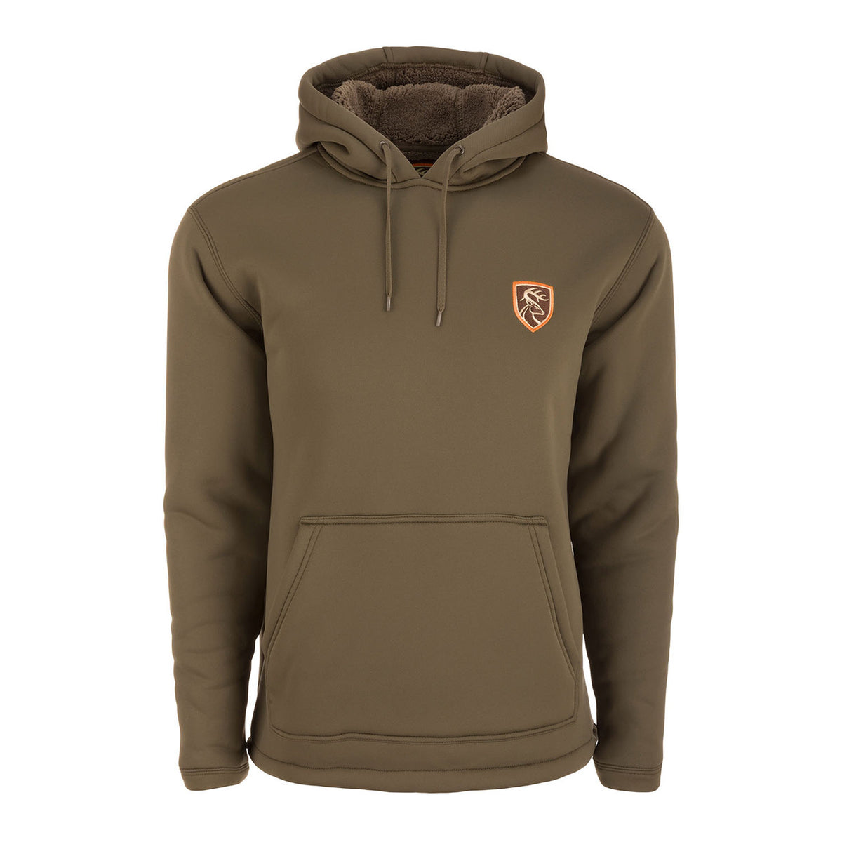 Drake Non-Typical LST Silencer Hoodie Back Image in Olive