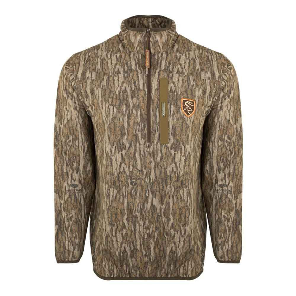 Drake Waterfowl Camo Tech 1/4 Zip with Agion Image in Mossy Oak Bottomland