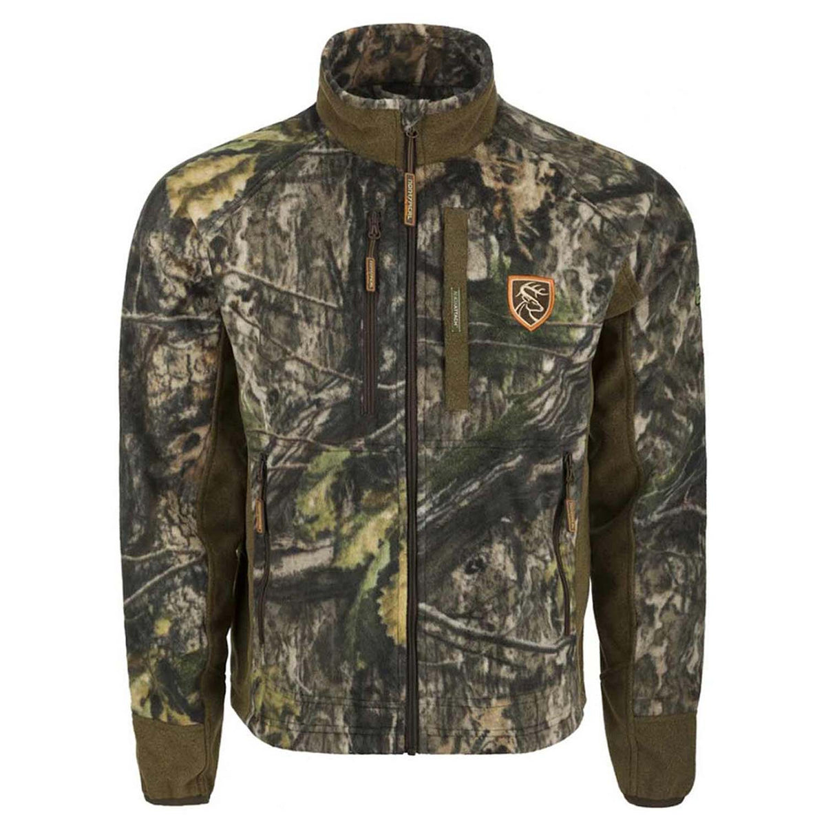 Drake Waterfowl Windproof Layering Jacket with Agion Active XL Image in Mossy Oak Country DNA