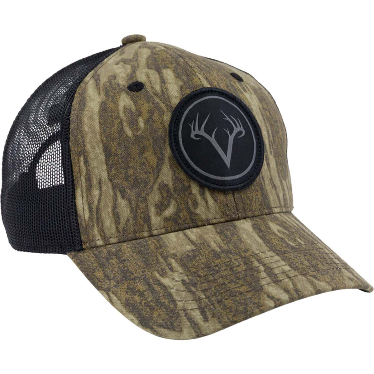 Image of the Drake Non-Typical Mesh Back Patch Logo Cap in Mossy Oak Bottomland