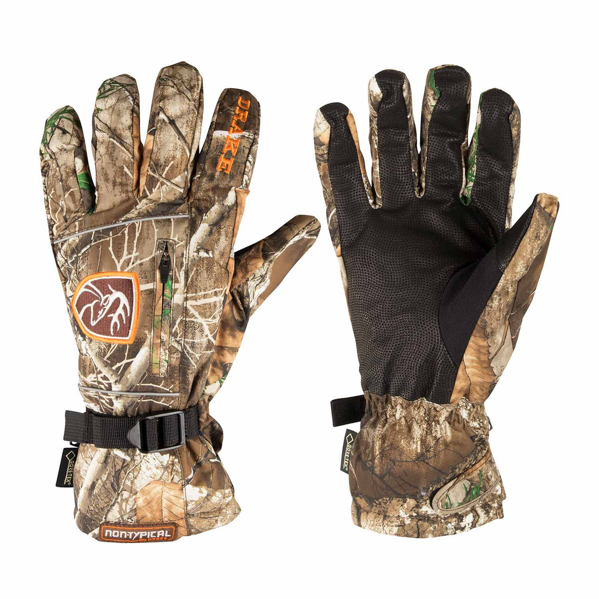 Drake Waterfowl Non-Typical Waterproof Insulated Glove Image in Realtree Edge