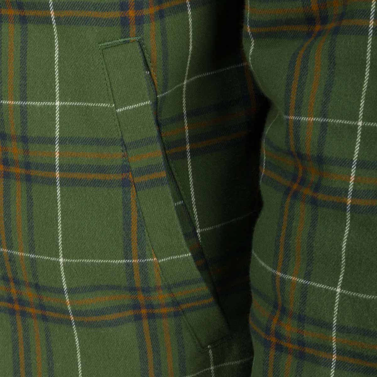Pocket Image of the Drake Waterfowl The Campfire Flannel Hoodie.