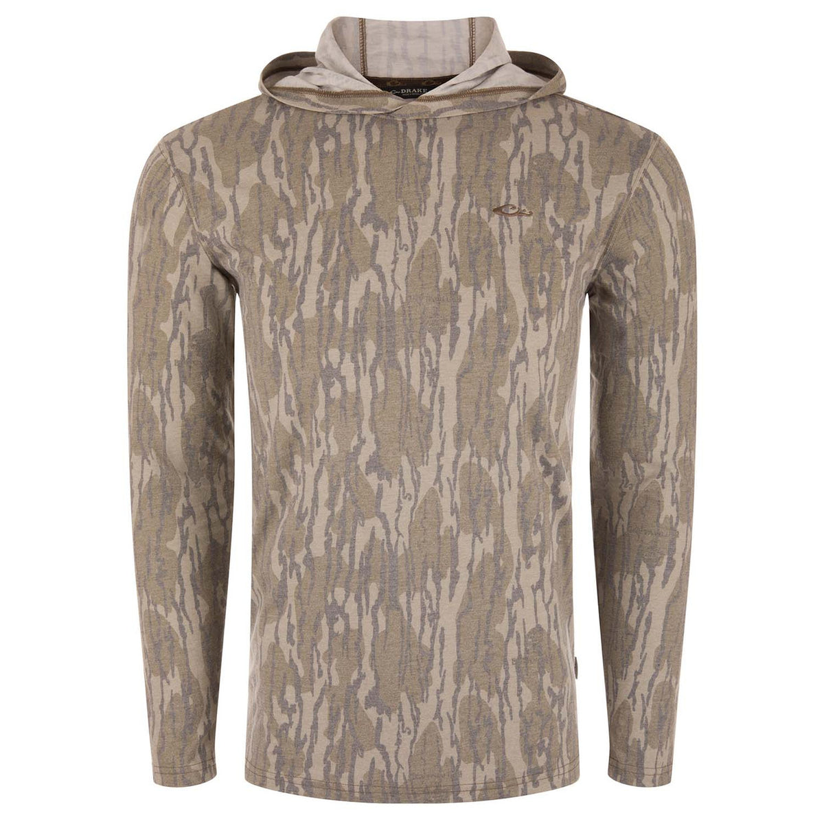 Image of the Drake Waterfowl Youth Tri Blend Hoodie in Mossy Oak Original Bottomland
