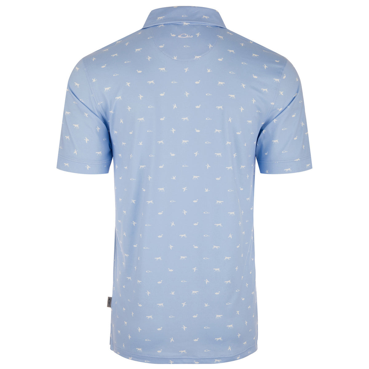 Back Image of the Drake Waterfowl Performance Printo Polo Shirt