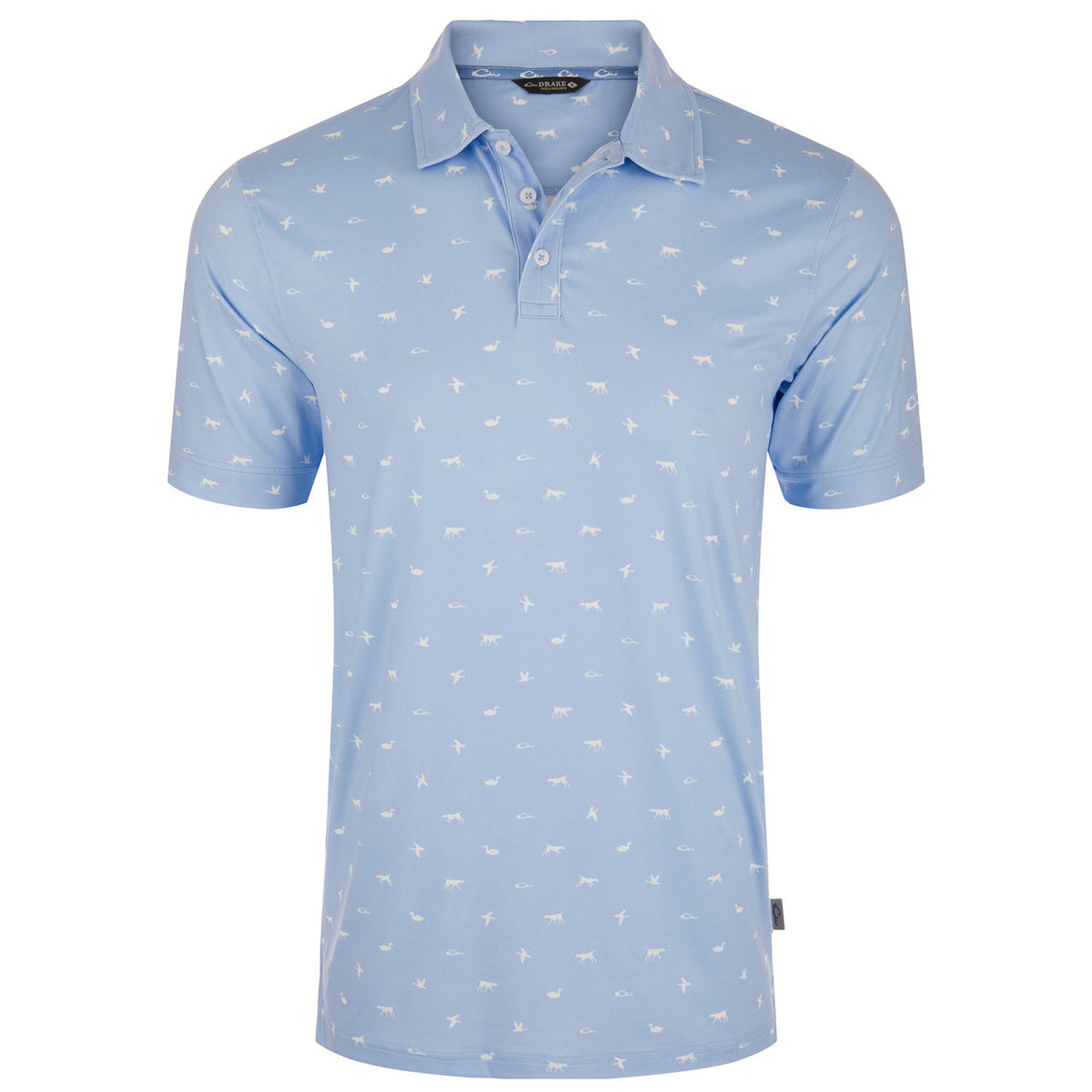 Image of the Drake Waterfowl Performance Printo Polo Shirt in Open Air