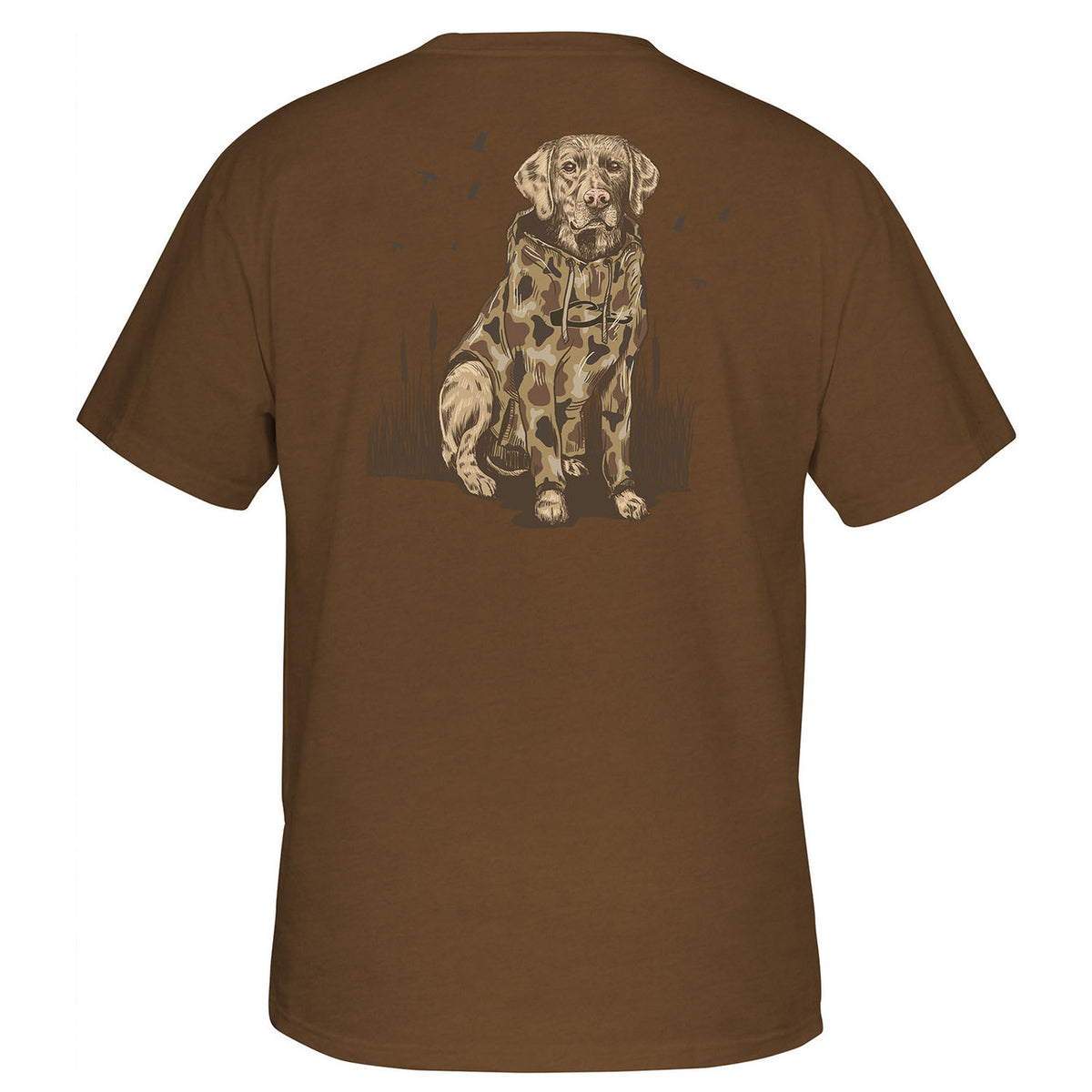 Drake Waterfowl Youth Old School Lab Short Sleeve T-Shirt Back Image