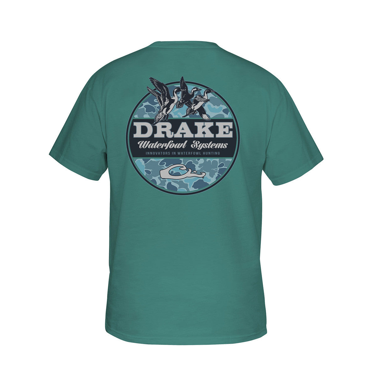 Drake Waterfowl Old School Circle Short Sleeve Graphic Tee Image in Canton