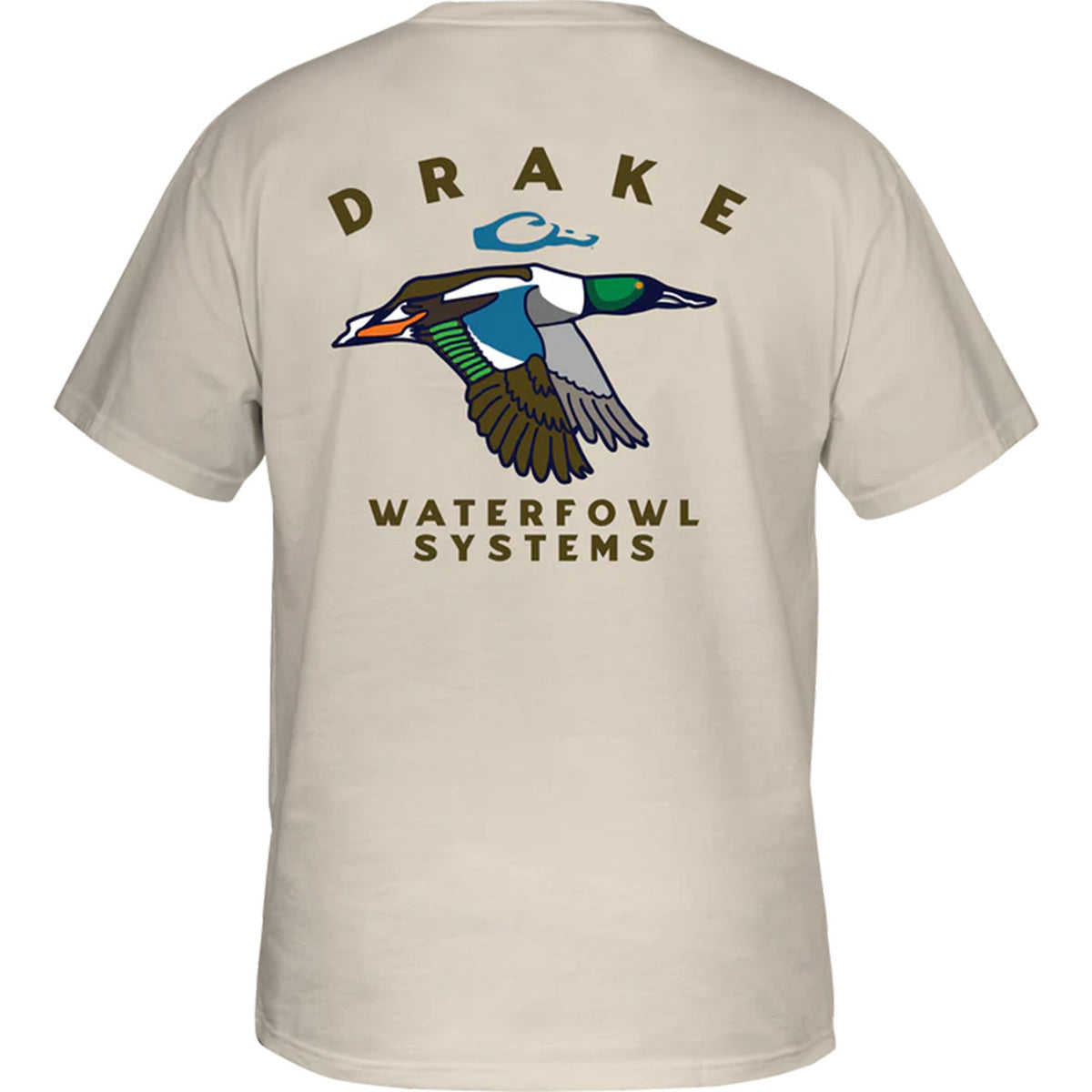 Drake Waterfowl Retro Northern Shoveler Short-Sleeve Tee - Coconut Milk Image
