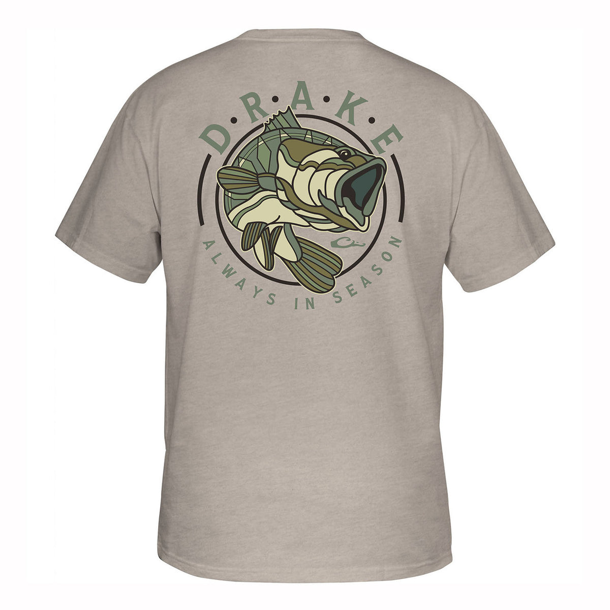 Drake Waterfowl Retro Bass T-Shirt Back Image