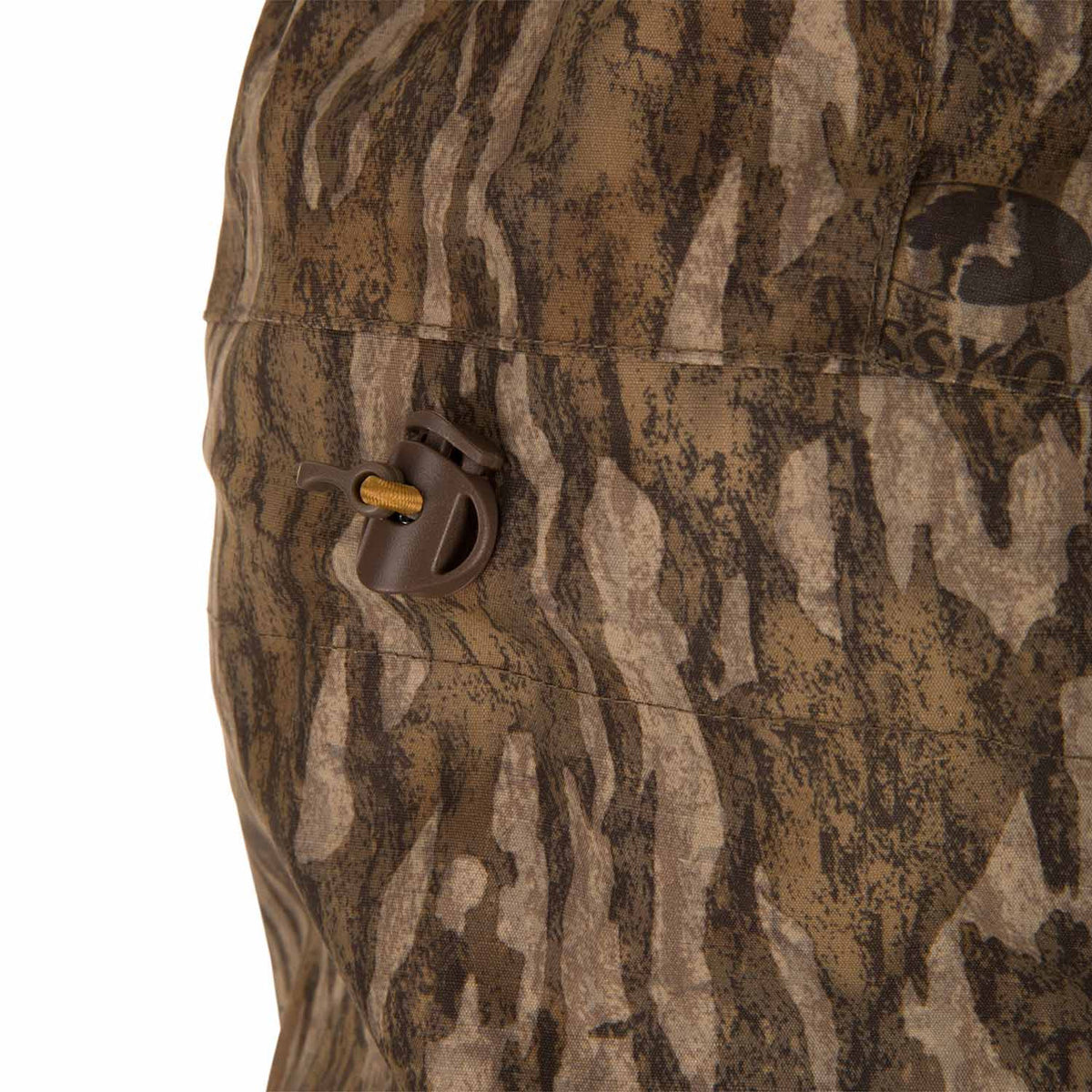 Drake Waterfowl LST BMF Eqwader Full Zip Jacket Back Of Hood Adjustment Image.