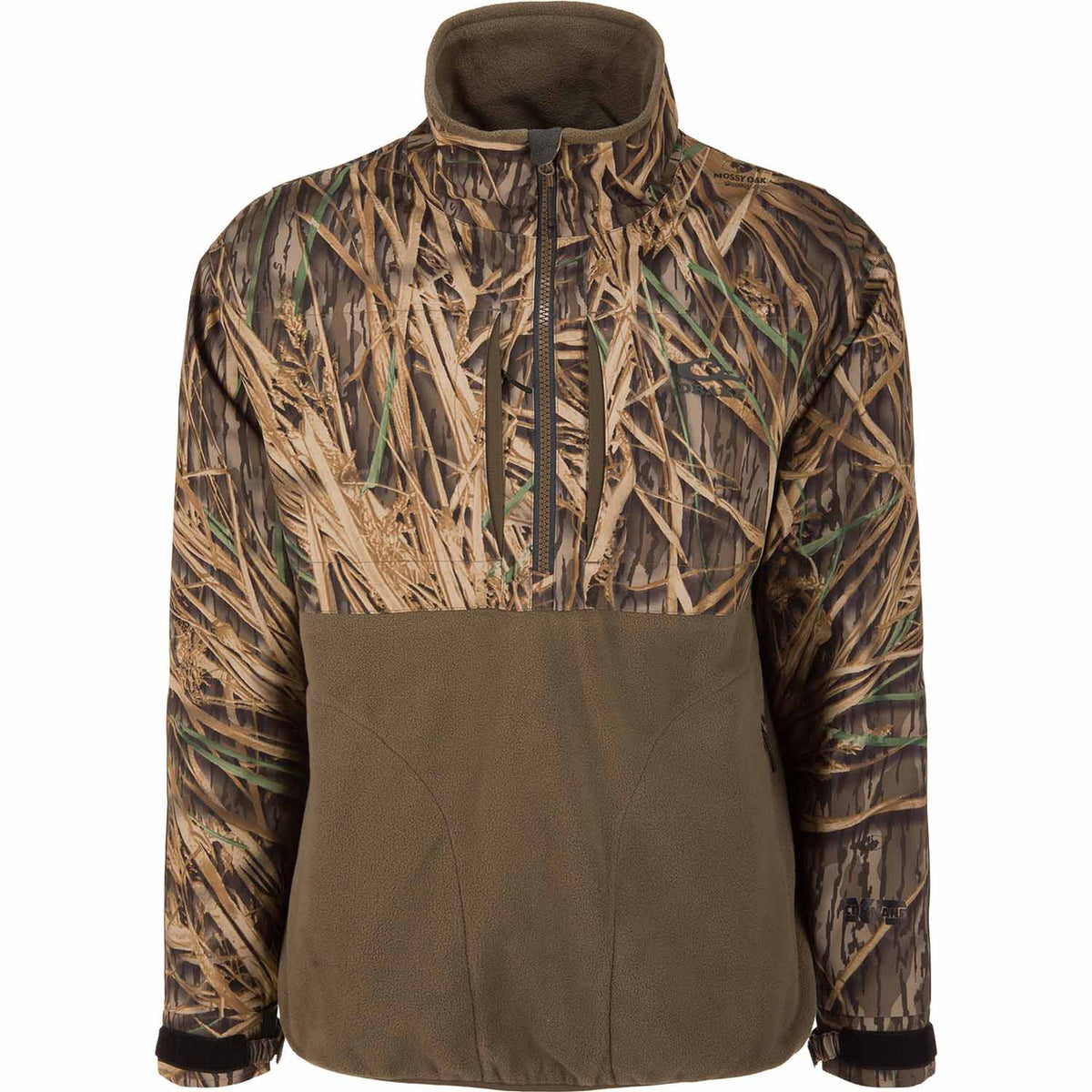 Drake MST CommandXT Eqwader Half Zip Jacket Image in Mossy Oak Original Shadow Grass