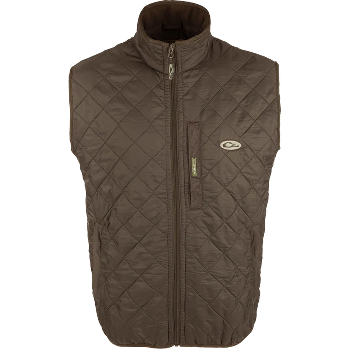 Drake Delta Quilted Fleece Lined Vest - Dark Earth image