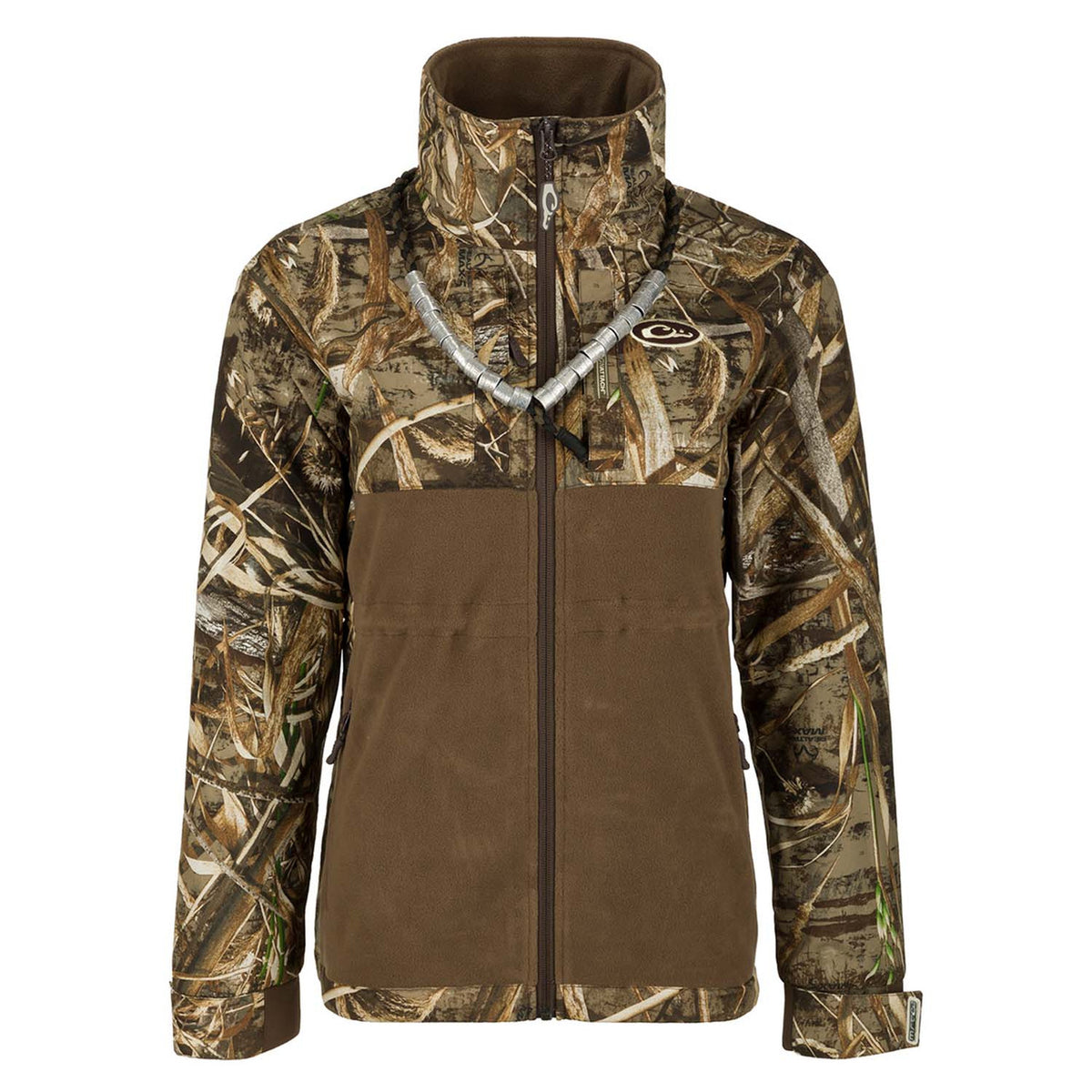 Drake Waterfowl Women's MST Eqwader Plus Full Zip Jacket Image in Realtree Max 5
