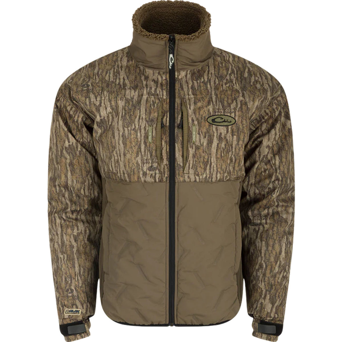 Drake LST Guardian Flex Double Down Eqwader Full Zip Jacket - Mossy Oak Bottomland