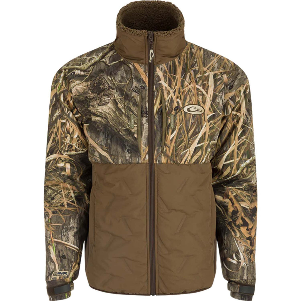 Drake LST Guardian Flex Double Down Eqwader Full Zip Jacket - Mossy Oak Habitat