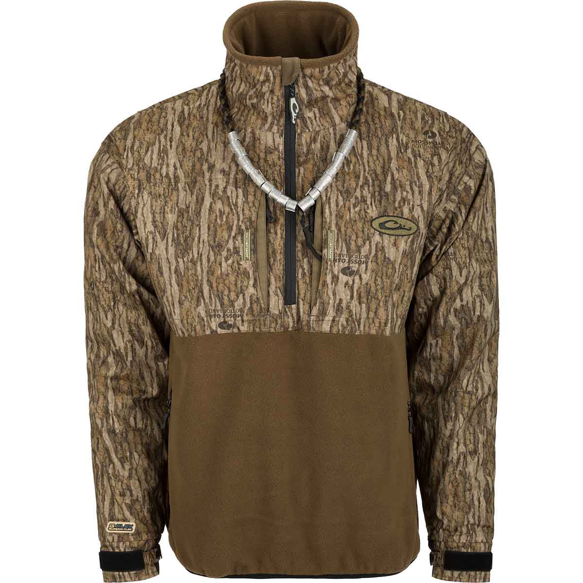 Drake MST Guardian Eqwader Flex Fleece 1/4 Zip Jacket - Mossy Oak Bottomland