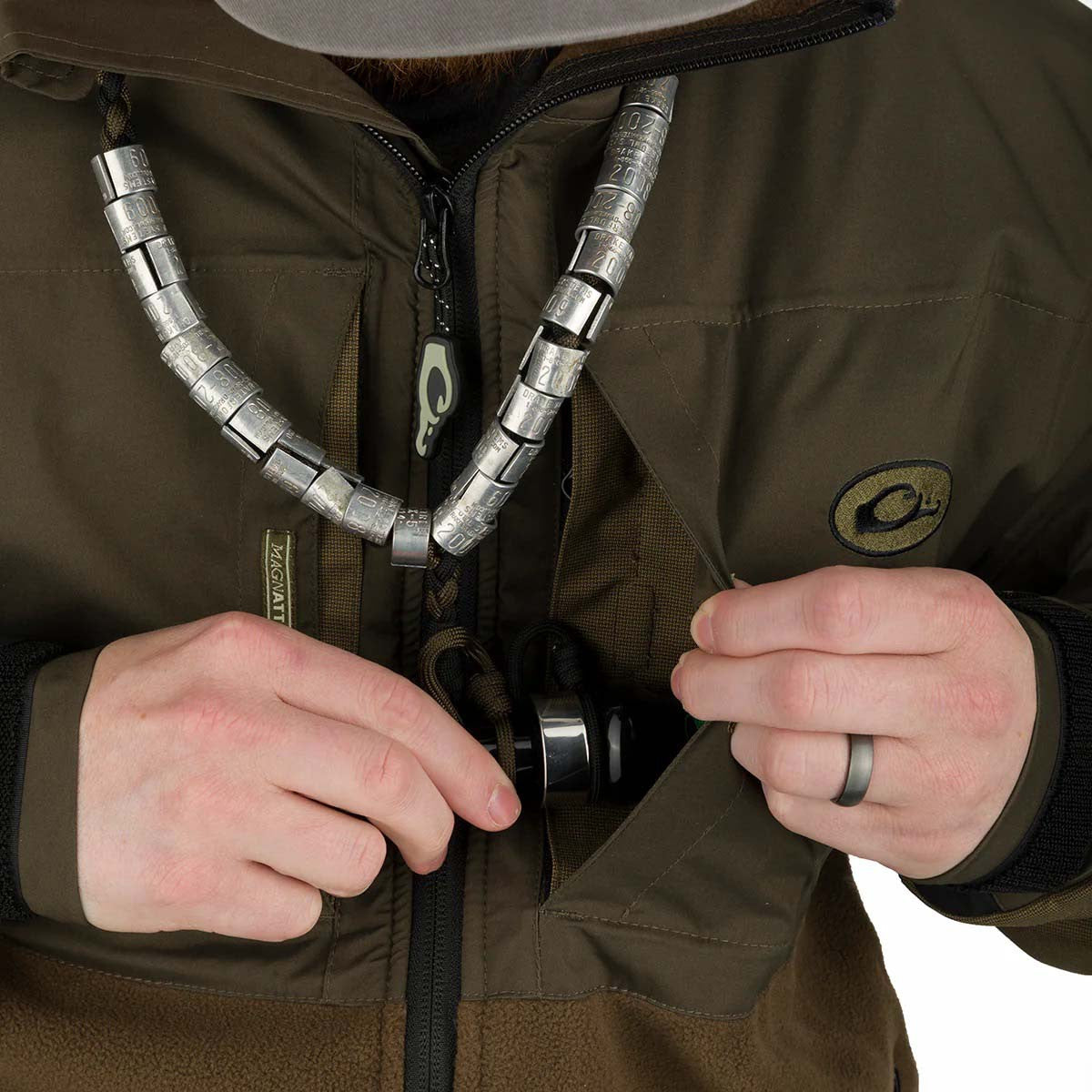 Drake Waterfowl MST Guardian Eqwader Flex Fleece Full-Zip Jacket Magnattach Image in Green Timber