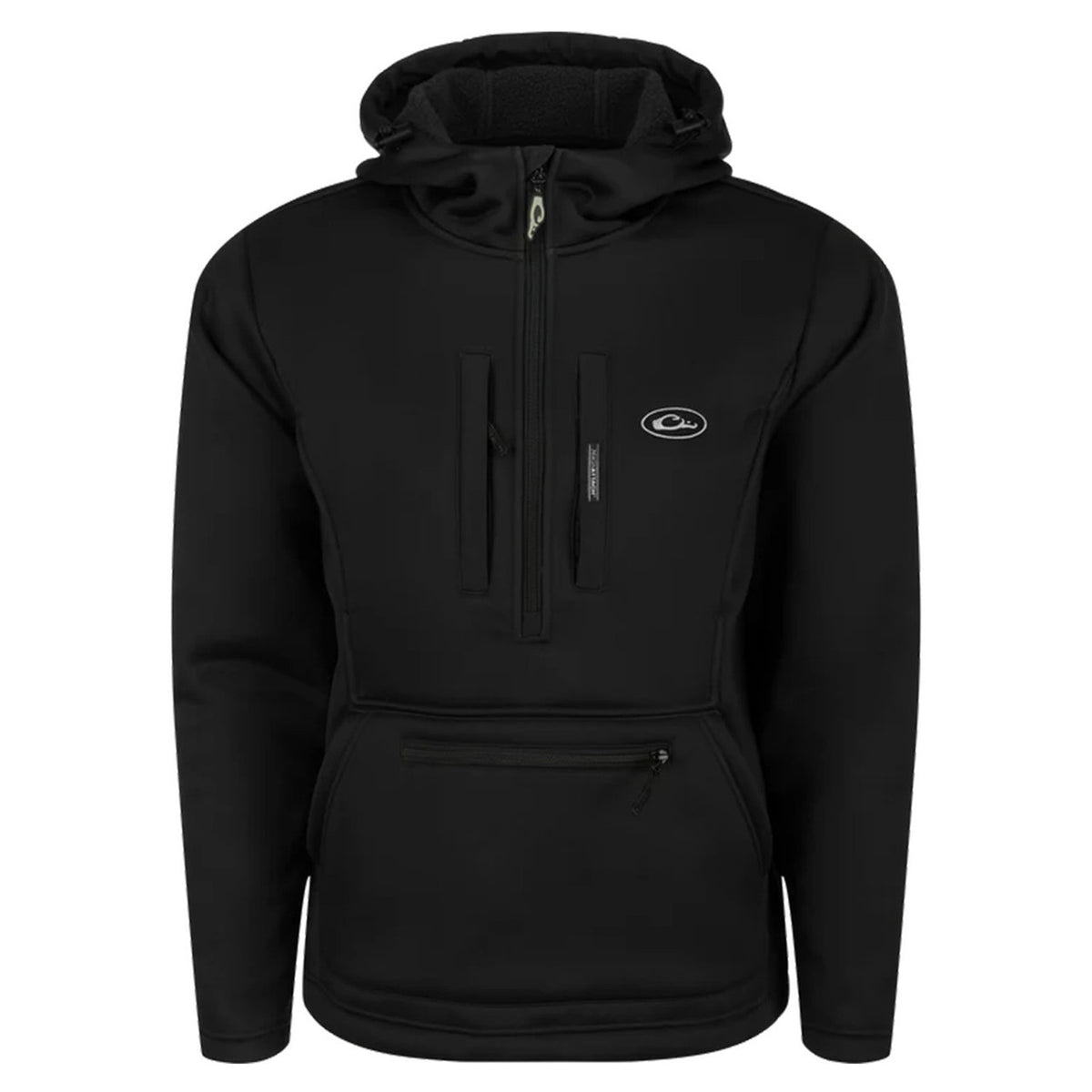 Drake Waterfowl Ultimate Wader Quarter Zip Hoodie Image in Black