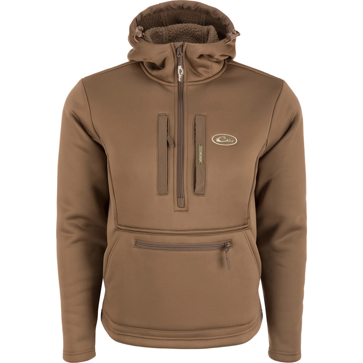 Drake Waterfowl Ultimate Wader Quarter Zip Hoodie Image in Brown